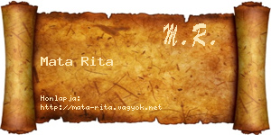 Mata Rita névjegykártya