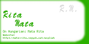 rita mata business card